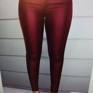 Faux Burgundy pants